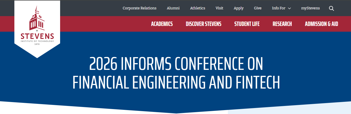 2026 INFORMS Conference on Financial Engineering and Fintech