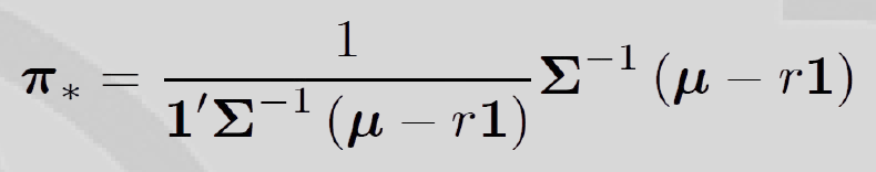 The Tangency Portfolio